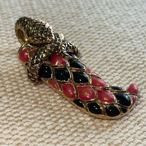 Just Cavalli  gold plated snake pendant